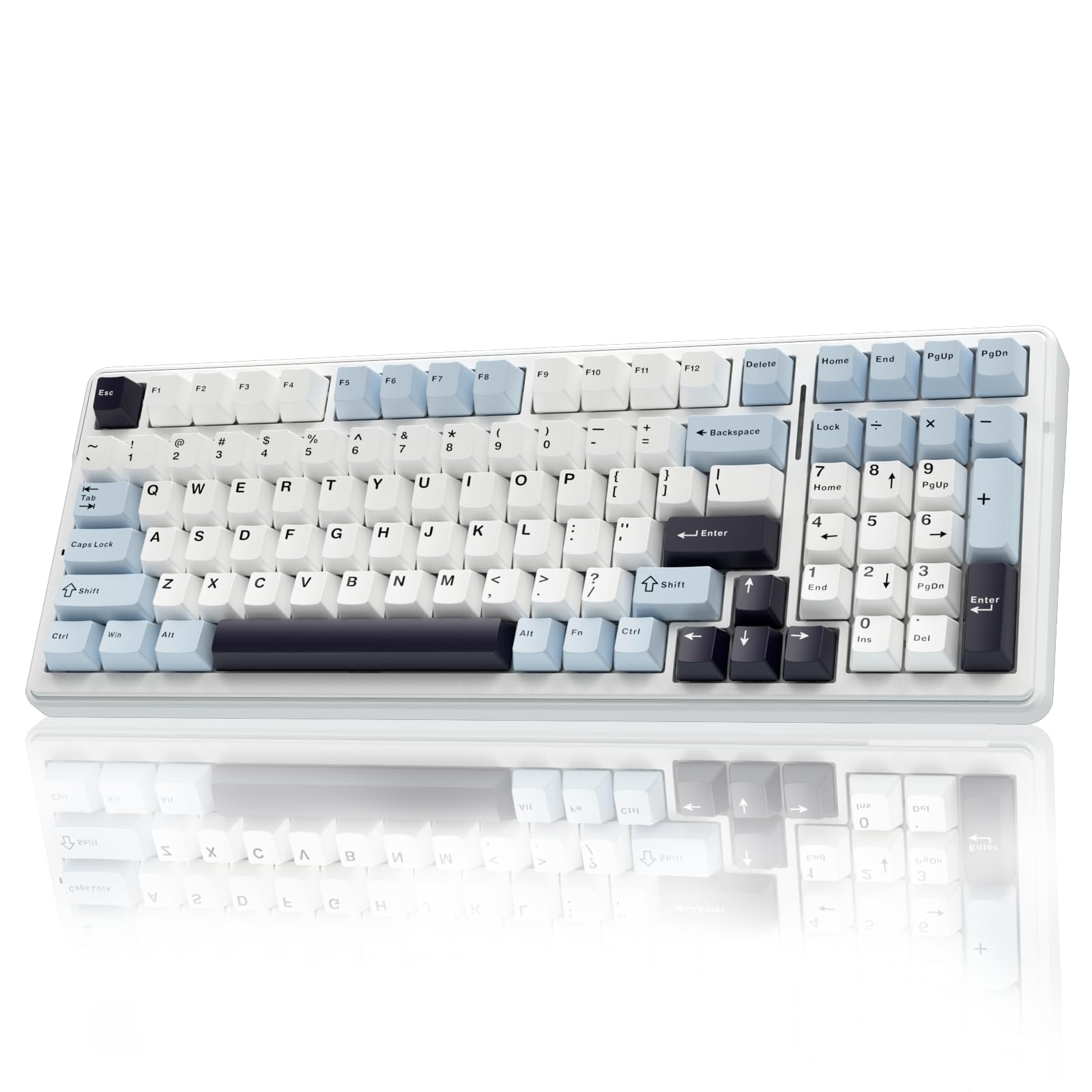 Wireless Mechanical Keyboard, Tri-Mode BT5.0/2.4GHz/USB-C Hot Swappable Custom Keyboard, Pre-lubed Linear Switches, RGB Backlit Computer Gaming Keyboard for PC/Tablet/PS/Xbox