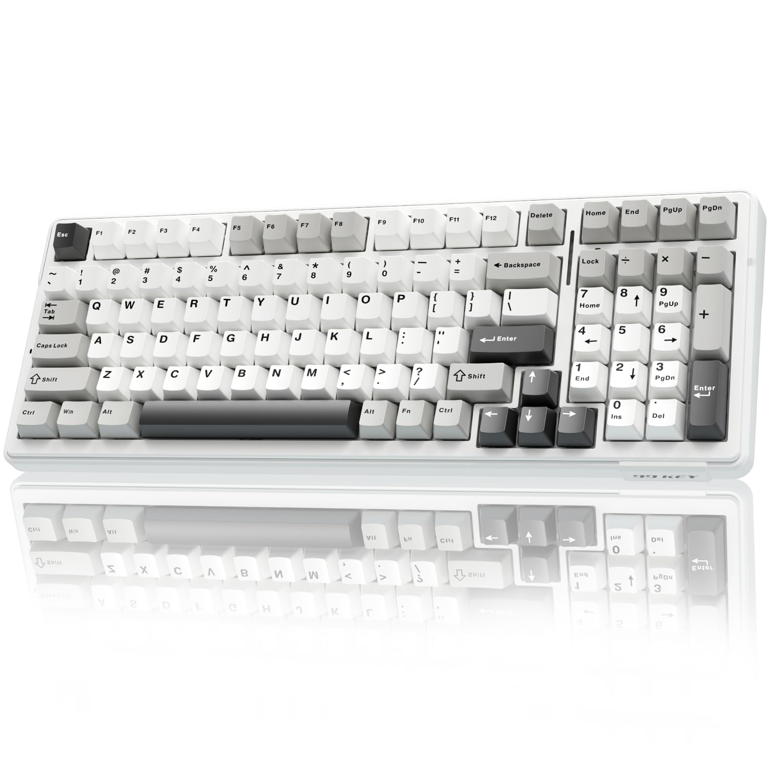 Wireless Mechanical Keyboard, Tri-Mode BT5.0/2.4GHz/USB-C Hot Swappable Custom Keyboard, Pre-lubed Linear Switches, RGB Backlit Computer Gaming Keyboard for PC/Tablet/PS/Xbox