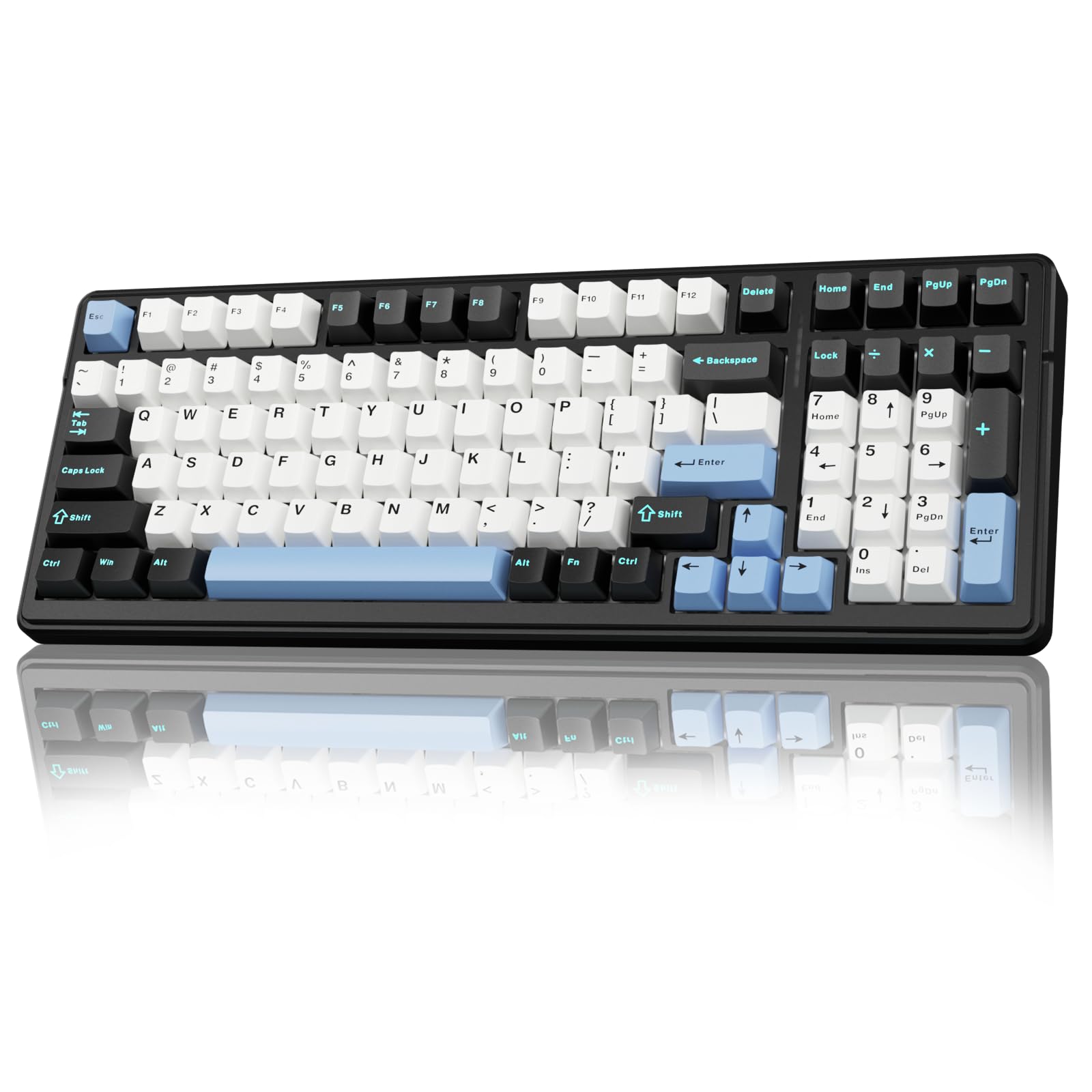 Wireless Mechanical Keyboard, Tri-Mode BT5.0/2.4GHz/USB-C Hot Swappable Custom Keyboard, Pre-lubed Linear Switches, RGB Backlit Computer Gaming Keyboard for PC/Tablet/PS/Xbox